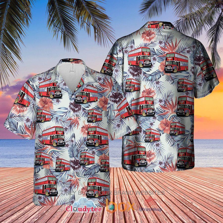 uk double decker bus bristol lodekka pattern hawaiian shirt 1 25201