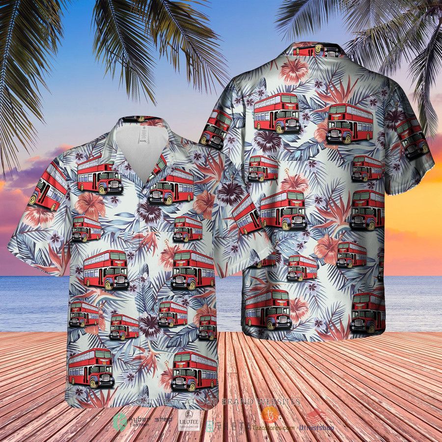 uk double decker bus bristol lodekka short sleeve hawaiian shirt 1 9872