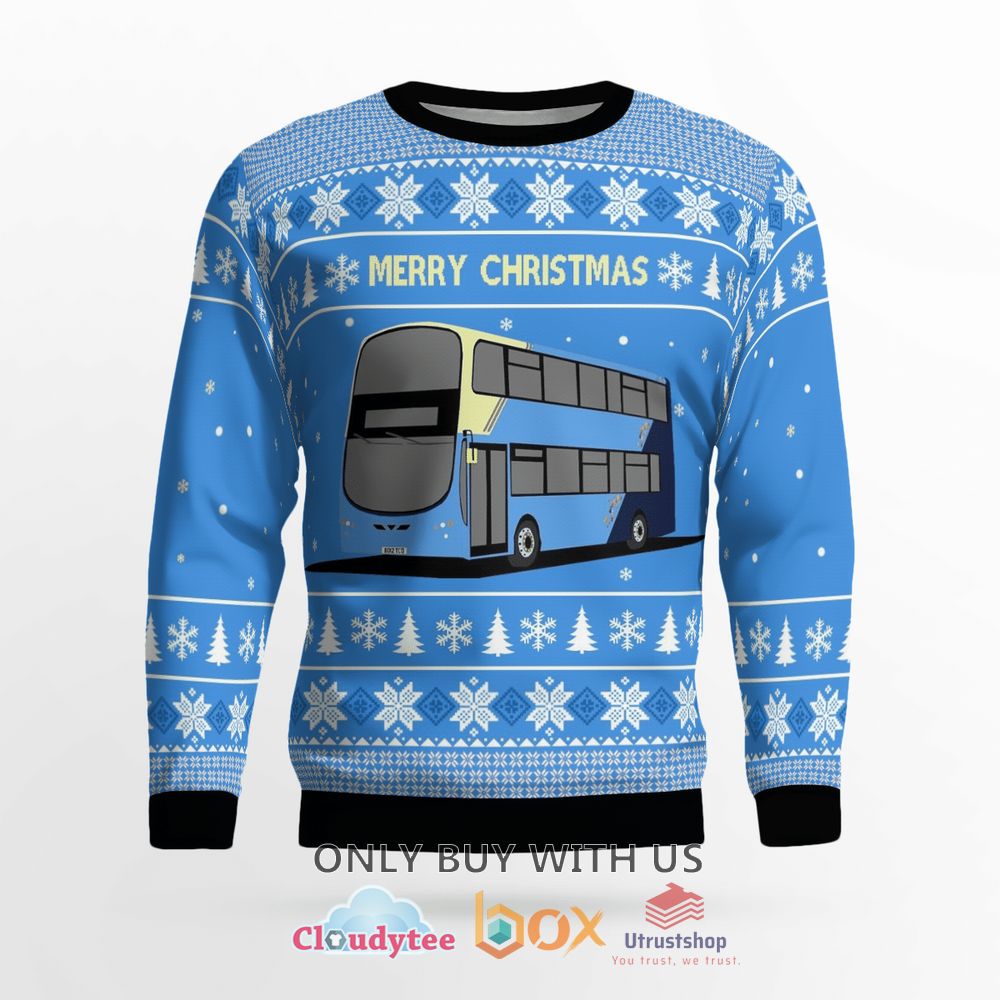 uk double decker bus christmas sweater 2 86607