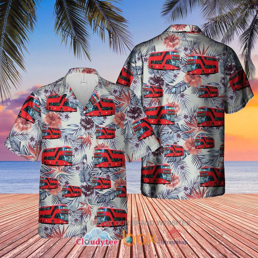 uk double decker bus new routemaster pattern hawaiian shirt 2 35294