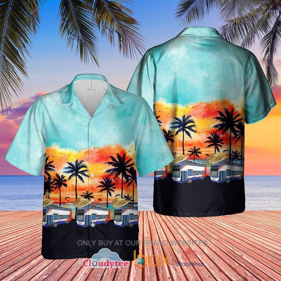 uk double decker bus stagecoach pattern hawaiian shirt 2 82203