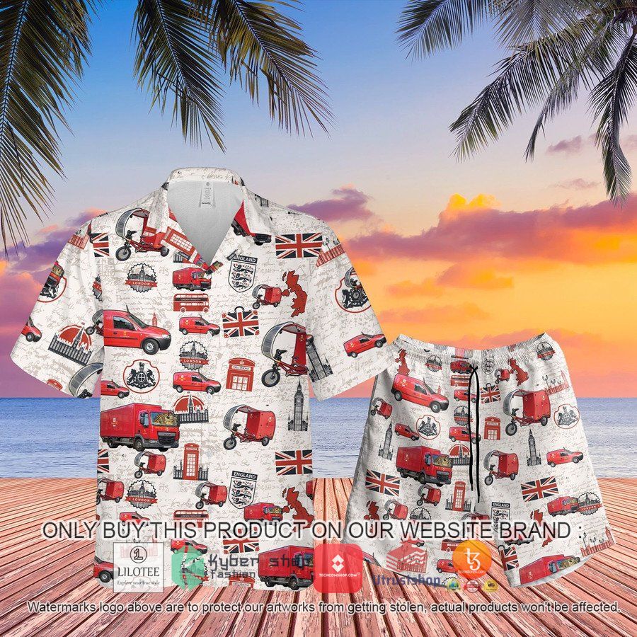 uk royal mail delivery vehicles light hawaiian shirt beach shorts 1 80193