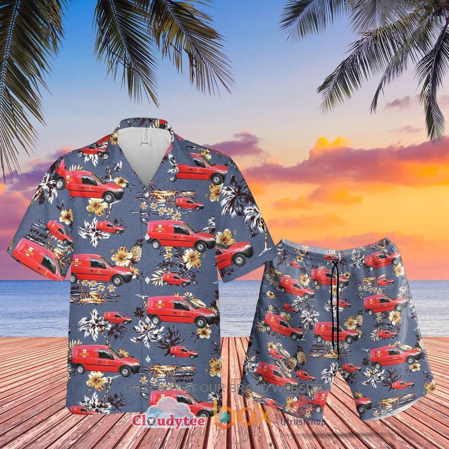 uk royal mail van hawaiian shirt short 1 13630