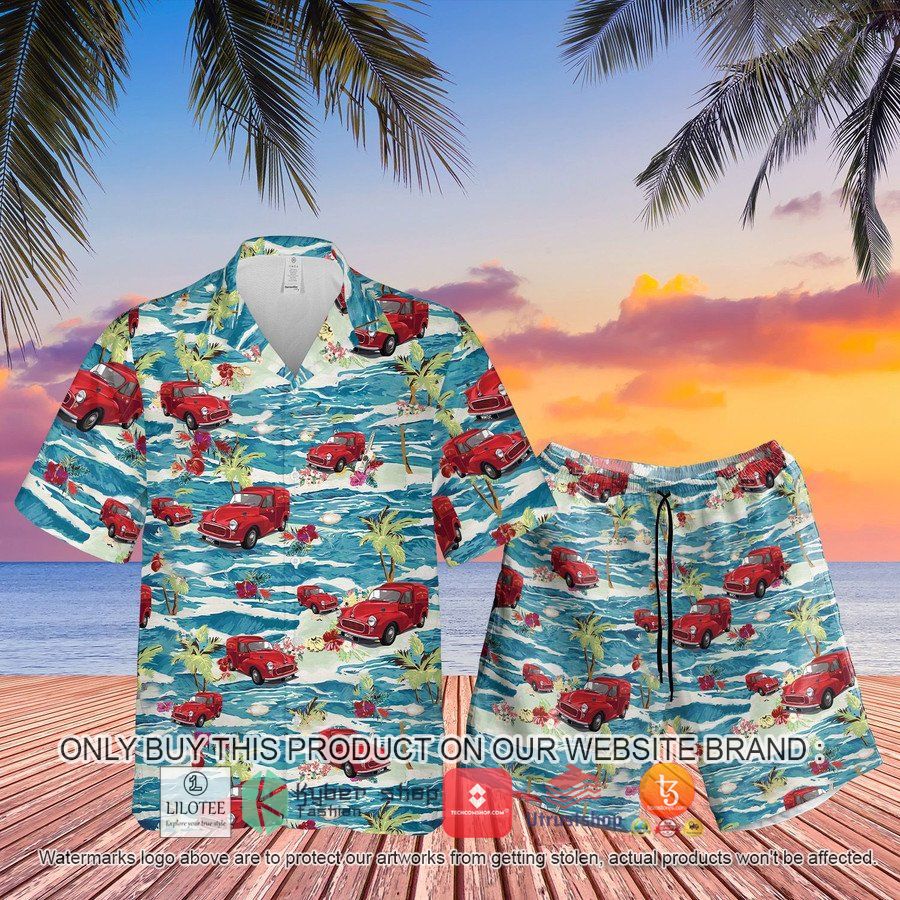 uk royal mail vintage van hawaiian shirt beach shorts 1 27580
