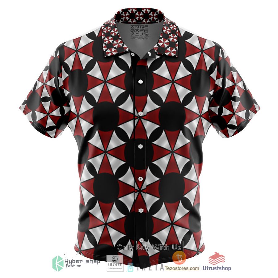 umbrella corporation resident evil short sleeve hawaiian shirt 1 8454
