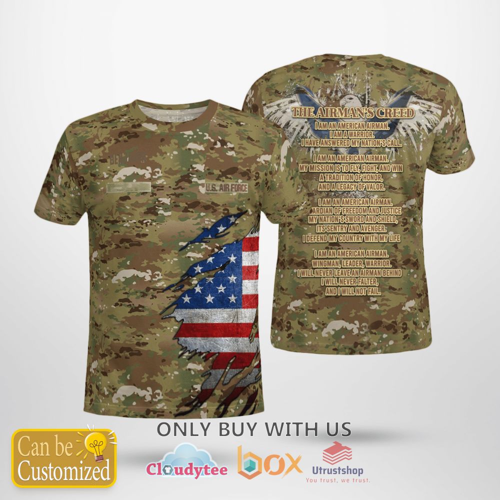 us air force airman s creed custom name t shirt 1 90494