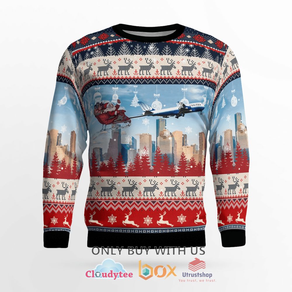 us airlines 4 boeing 747 422 with santa over houston sweater 2 45840