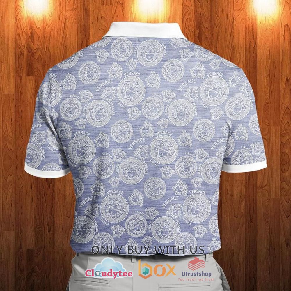 versace medusa blue grey polo shirt 2 6980