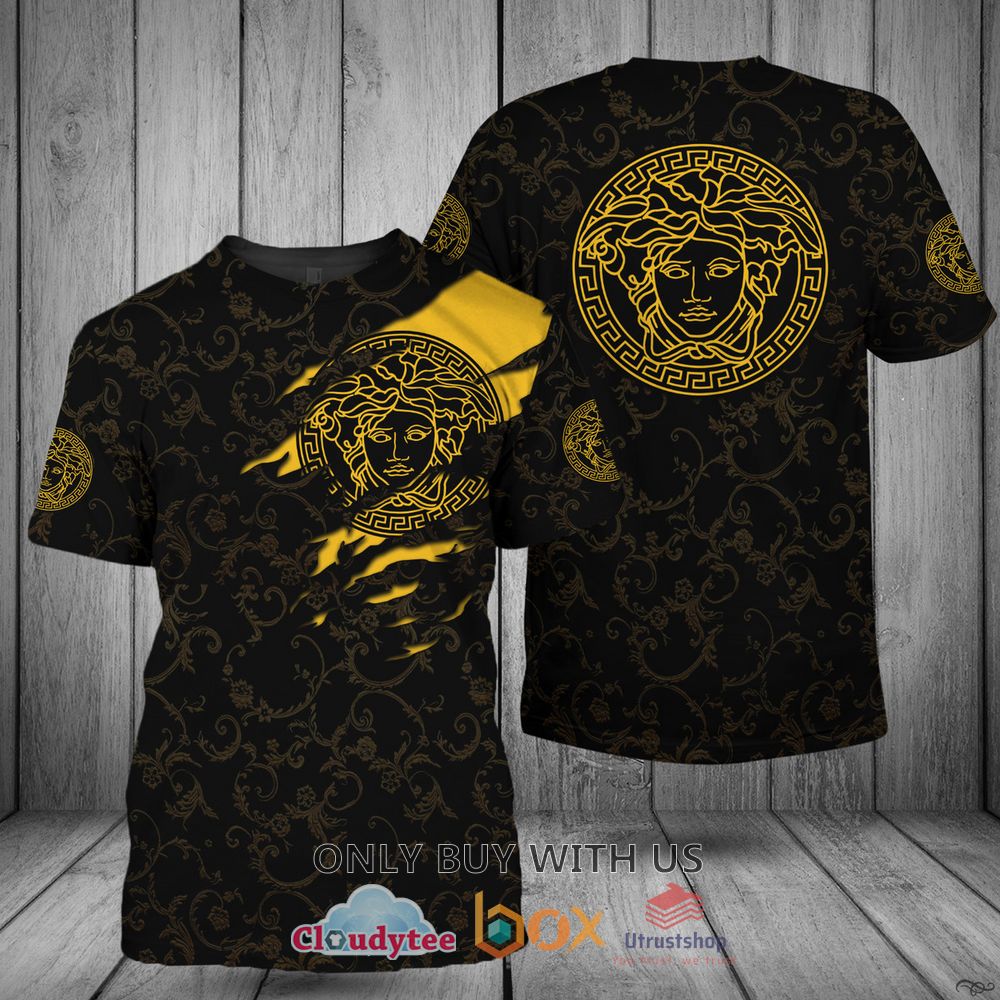 versace medusa yellow black 3d t shirt 1 15517