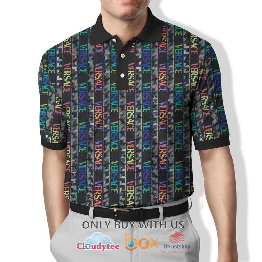 versace multicolor pattern polo shirt 1 97274