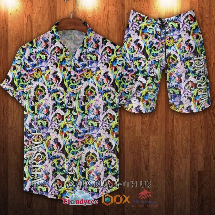 versace pattern multicolor hawaiian shirt short 1 83512