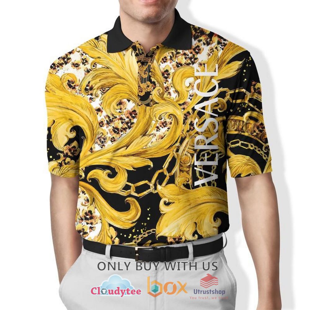 versace yellow pattern polo shirt 1 24739