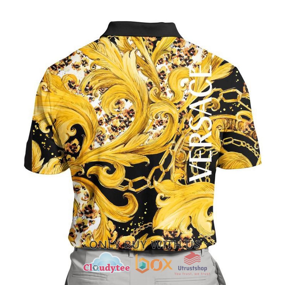 versace yellow pattern polo shirt 2 76008