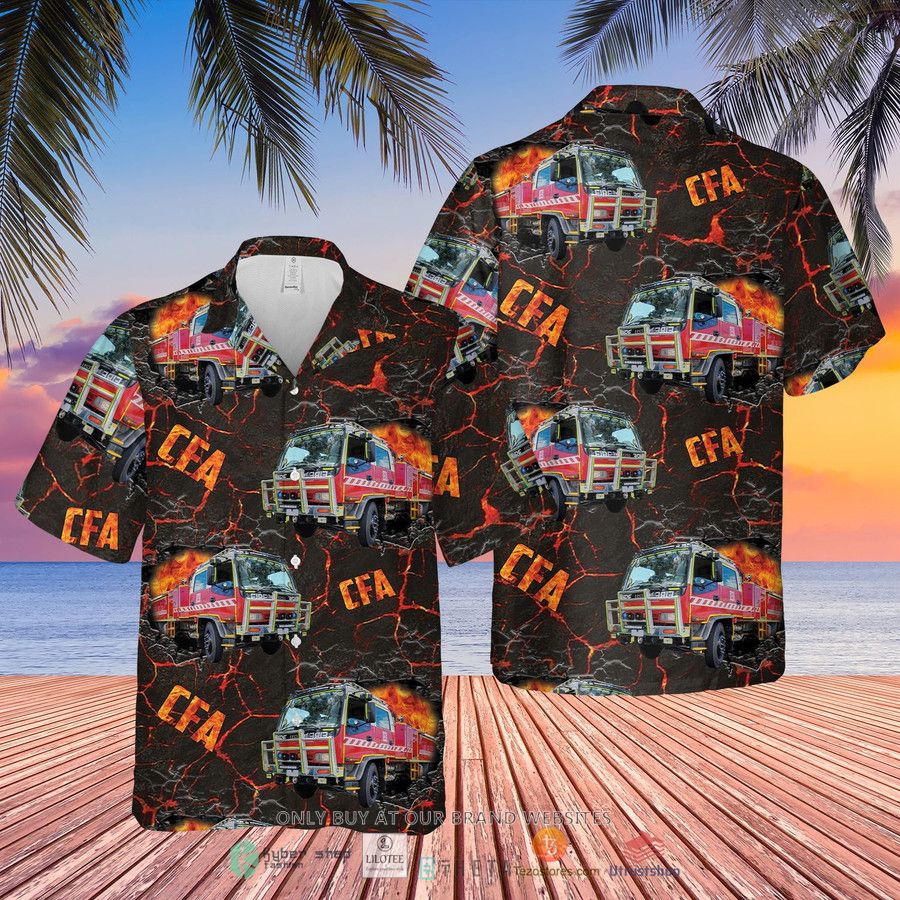 victoria fire service trucks short sleeve hawaiian shirt 1 48012