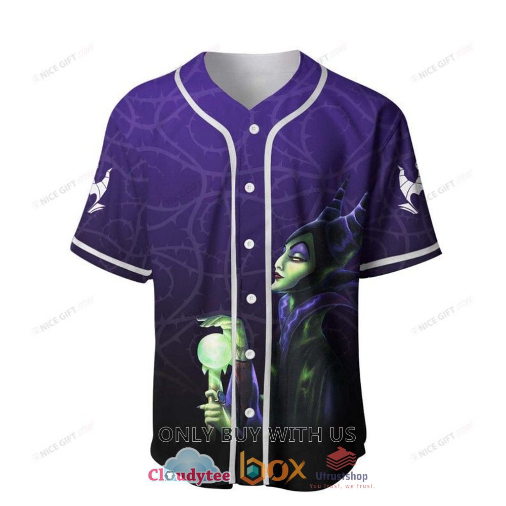 walt disney maleficent pattern baseball jersey shirt 2 56212