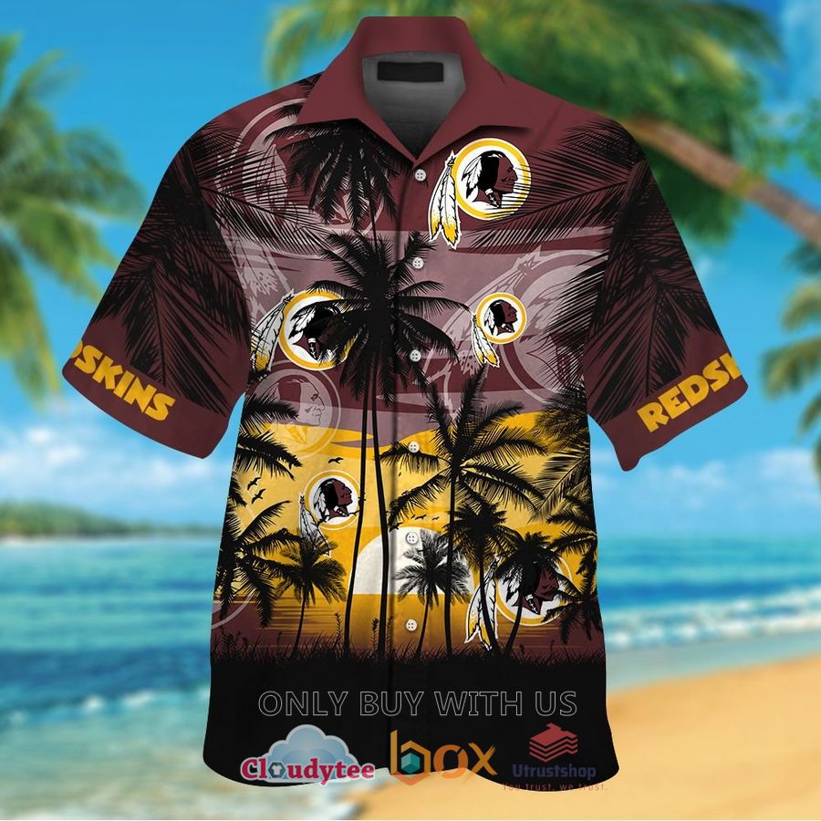 washington commanders palm tree hawaiian shirt 1 40998