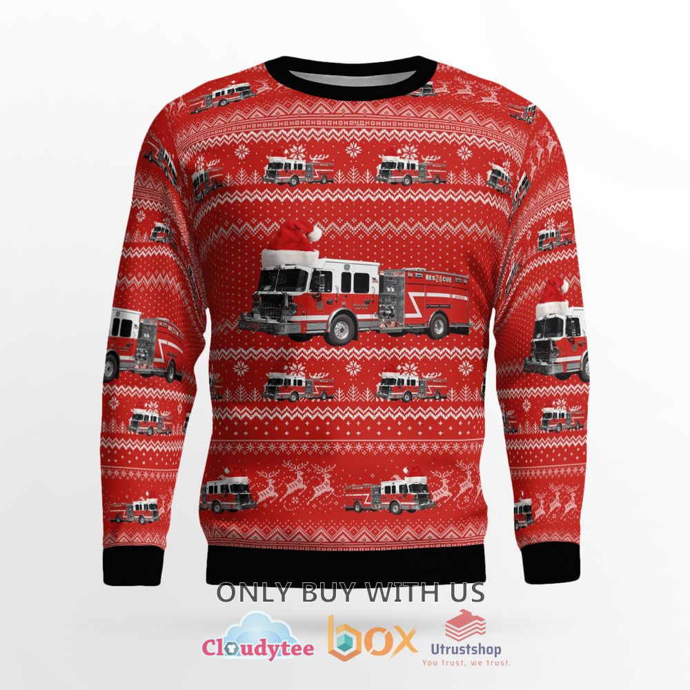 west nyack new york west nyack fire department red christmas sweater 2 80231