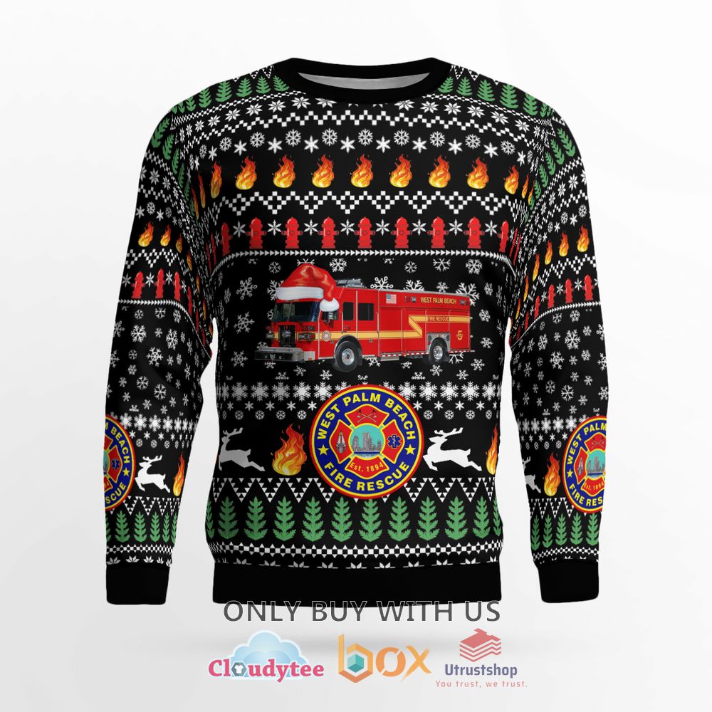 west palm beach fire rescue christmas sweater 2 9978