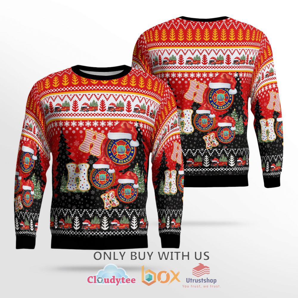 west palm beach fire rescue station christmas sweater 1 34802