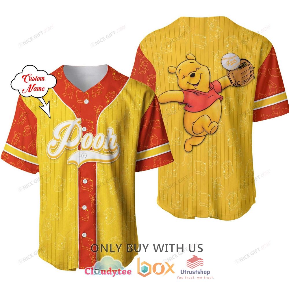 winnie the pooh custom name baseball jersey shirt 1 3052
