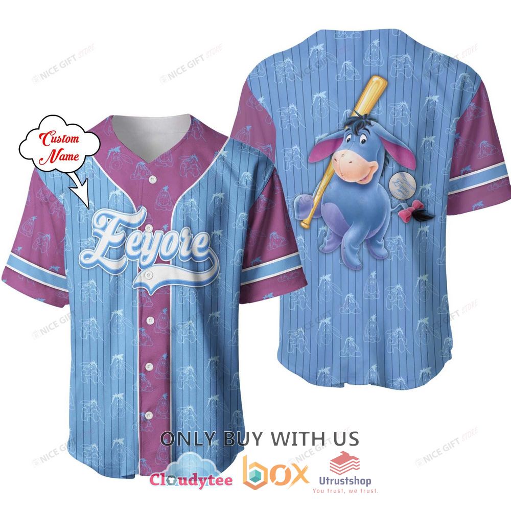 winnie the pooh eeyore custom name baseball jersey shirt 1 2400
