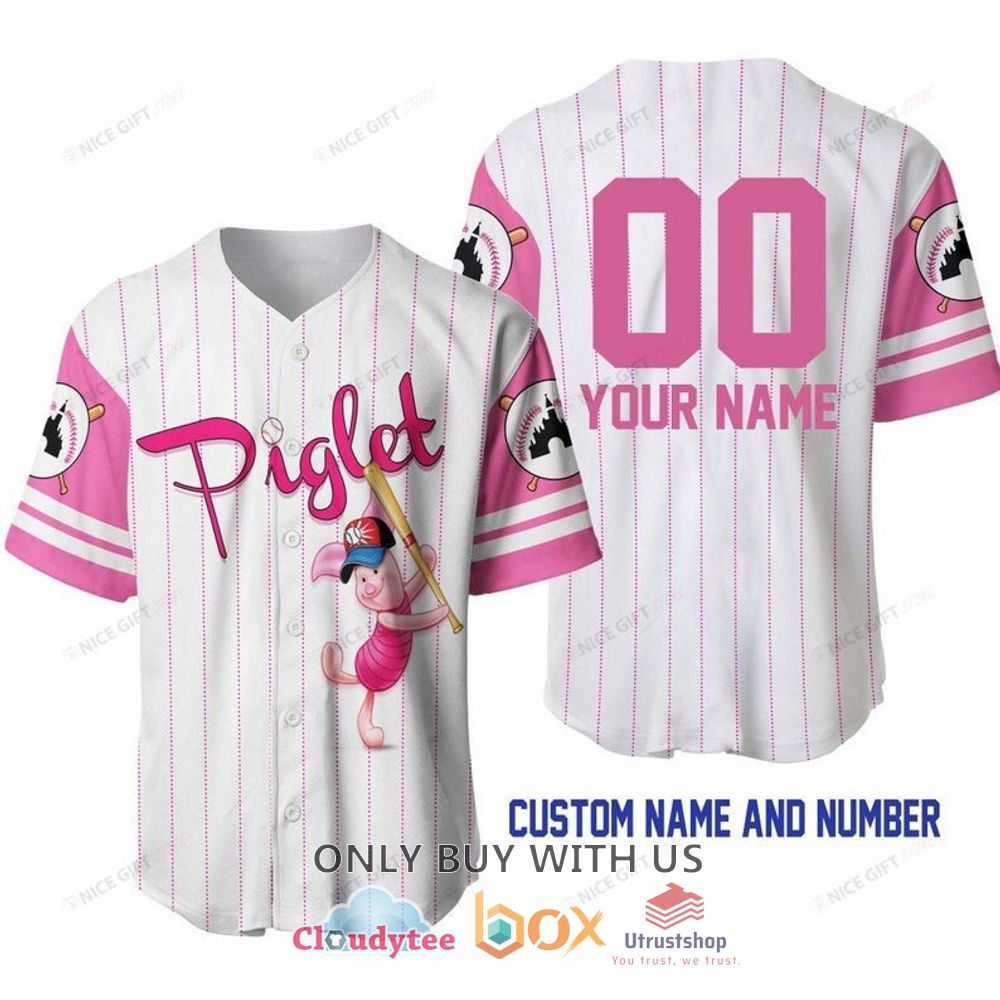 winnie the pooh piglet custom name baseball jersey shirt 1 45125