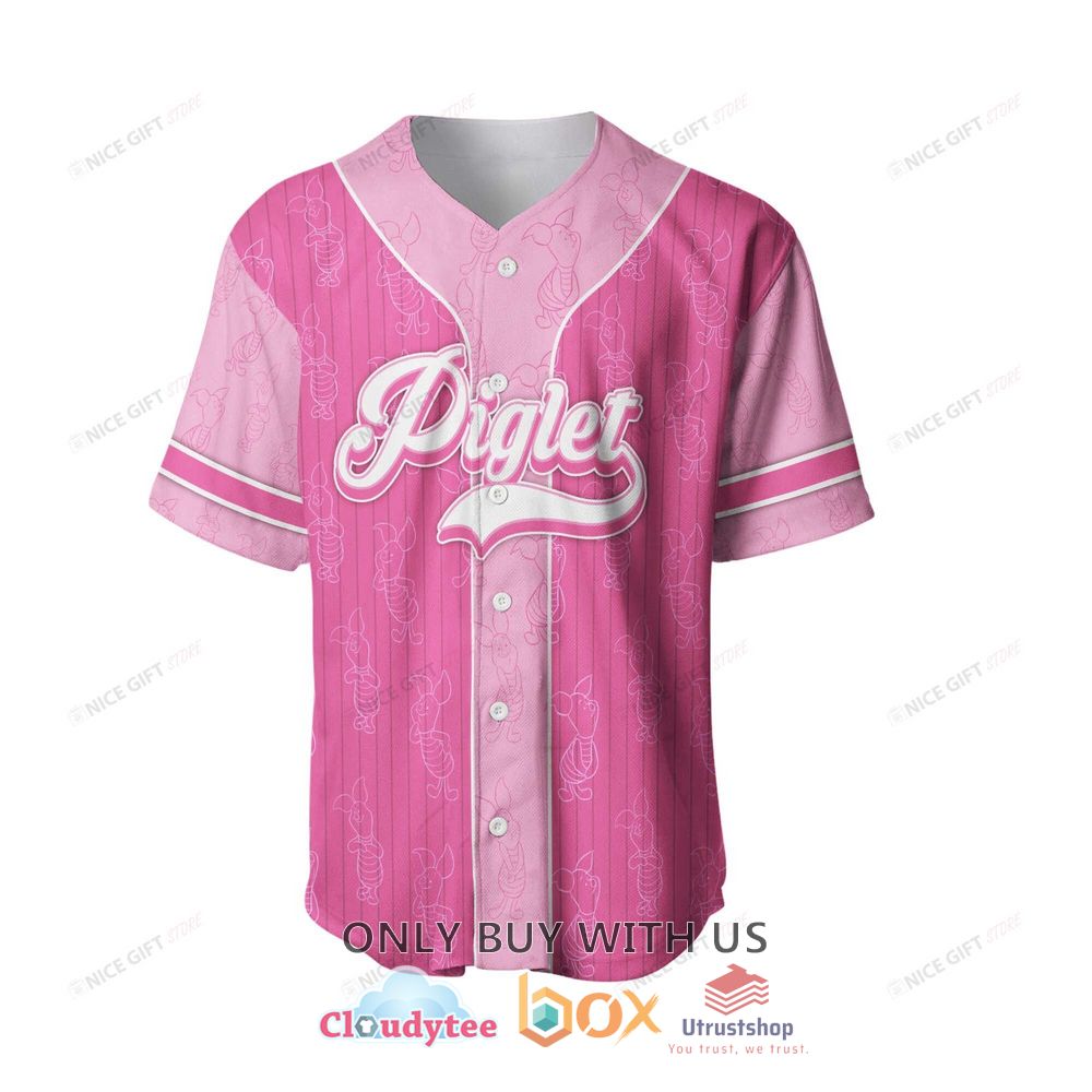 winnie the pooh piglet cute custom name baseball jersey shirt 2 4439