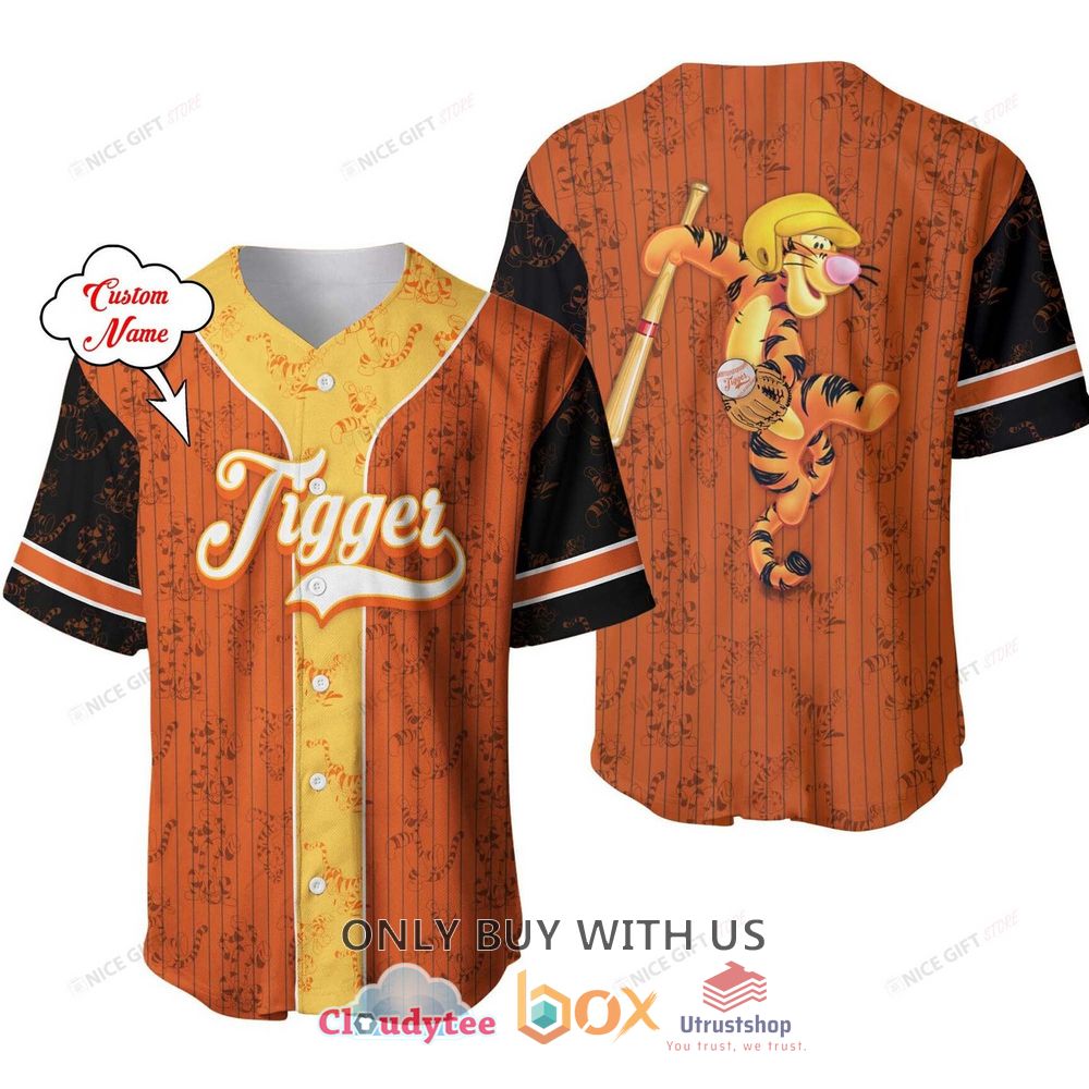 winnie the pooh tigger custom name baseball jersey shirt 1 57199