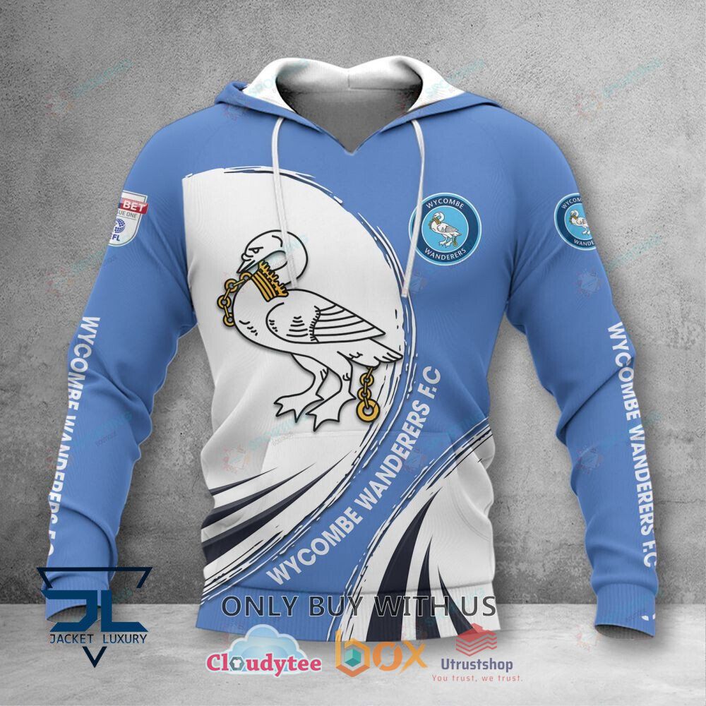 wycombe wanderers f c white blue 3d shirt hoodie 2 29540
