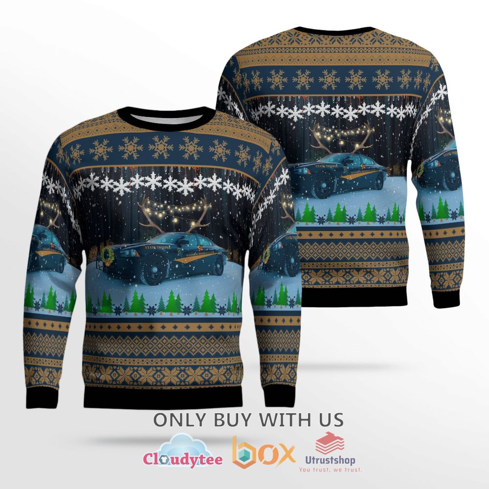 wyoming highway patrol christmas sweater 1 95691