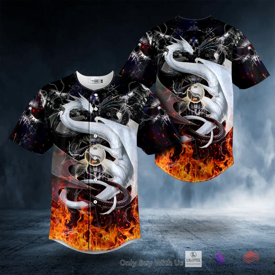 yin yang dragons fire skull baseball jersey 1 81430