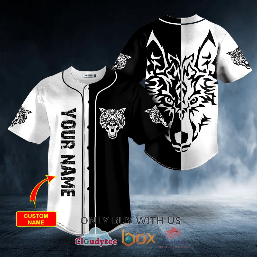 yinyang wolf viking tattoo custom baseball jersey 1 52492