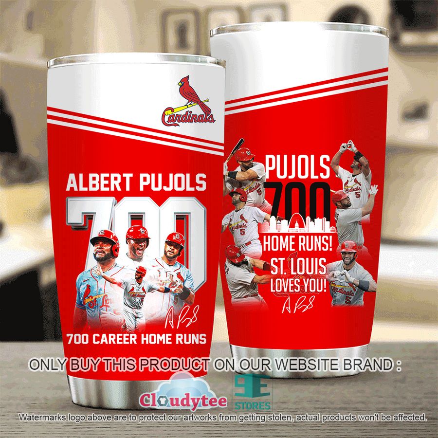 Albert Pujols St. Louis Cardinals 700 Career Home Runs Tumbler