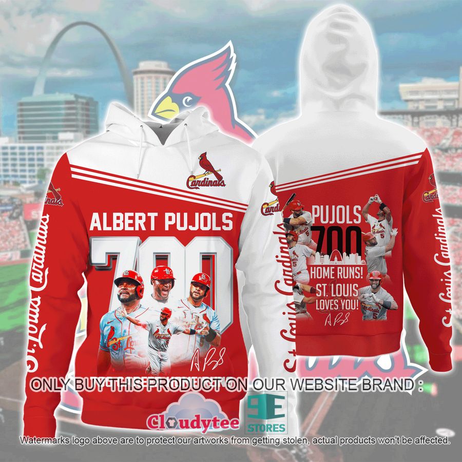 albert pujols st louis cardinals 700 career home runs 3d shirt hoodie 1 35466