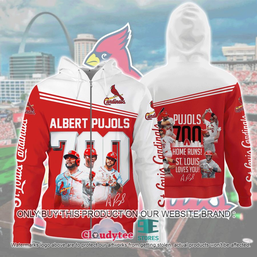 albert pujols st louis cardinals 700 career home runs 3d shirt hoodie 4 12318