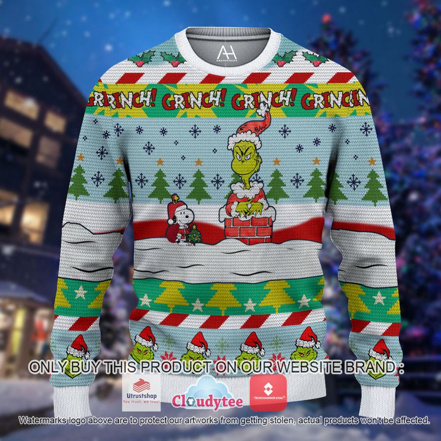 amazing the grinch and snoopy christmas all over printed shirt hoodie 1 53180