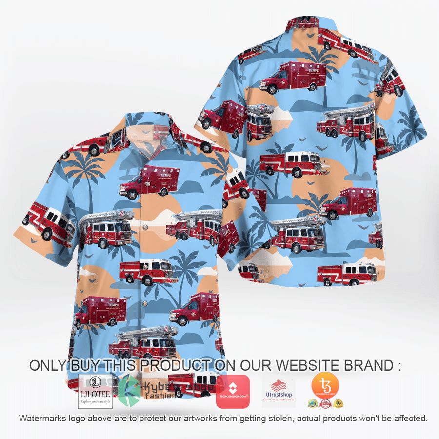arizona tempe fire medical rescue department hawaiian shirt 1 25078