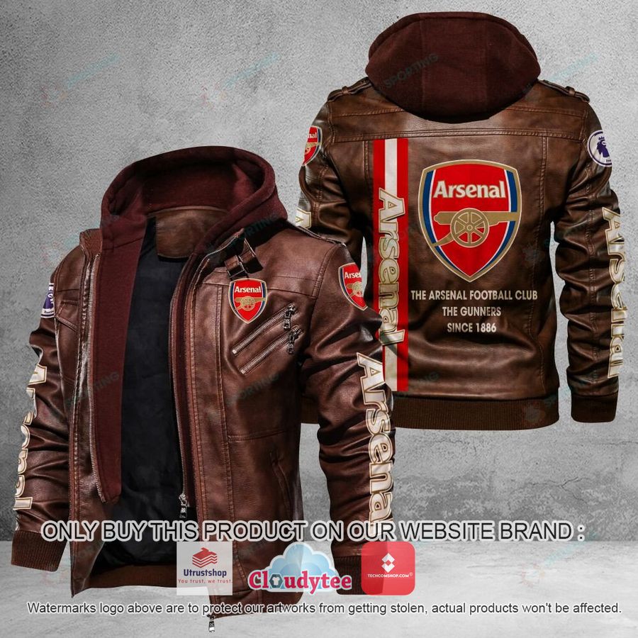 arsenal f c premieleague leather jacket 2 73323