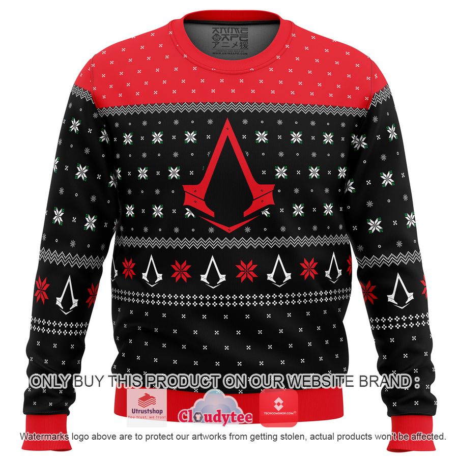 assassins creed assassin insignia symbol ugly christmas sweater 2 50157