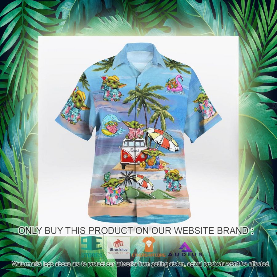 baby yoda summer time blue hawaii shirt shorts 13 68551