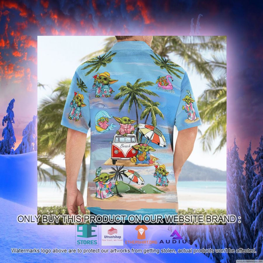 baby yoda summer time blue hawaii shirt shorts 9 51248