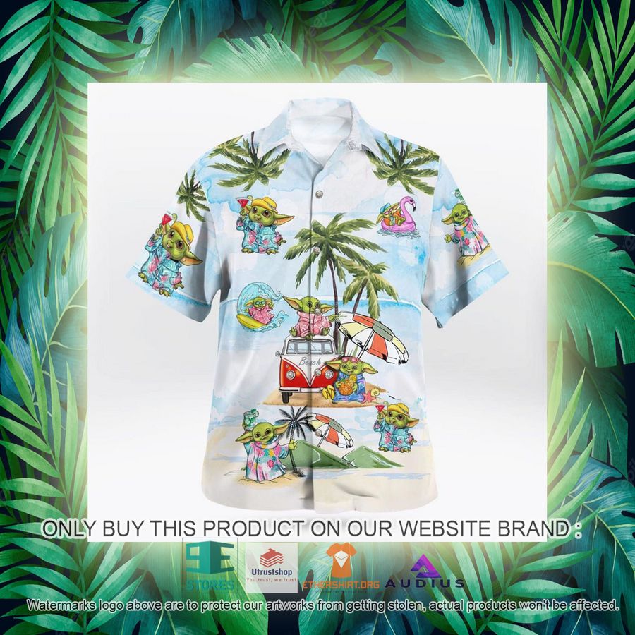 baby yoda summer time light blue hawaii shirt shorts 13 84000