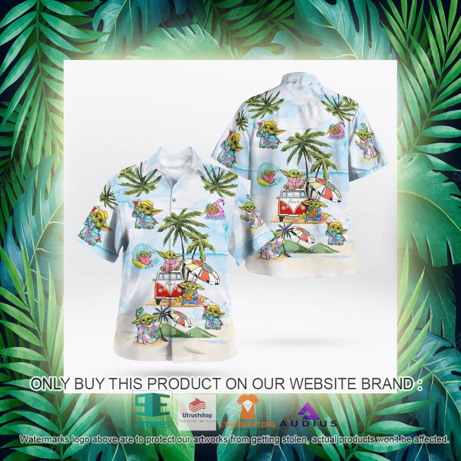 baby yoda summer time light blue hawaii shirt shorts 14 57715