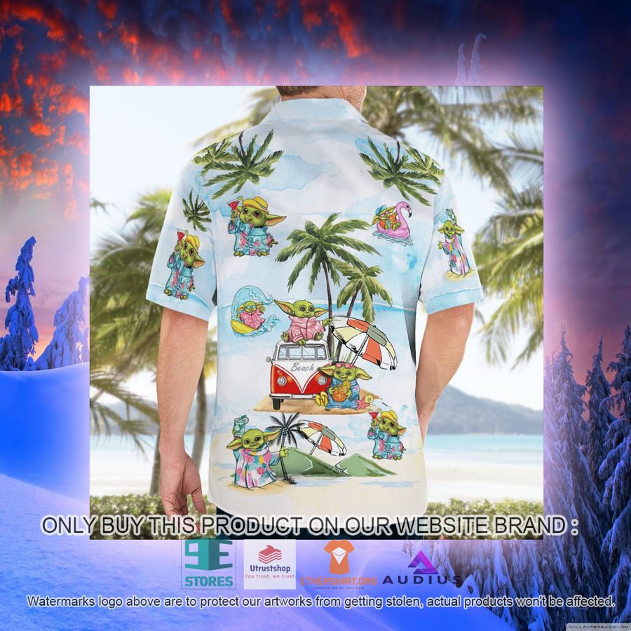 baby yoda summer time light blue hawaii shirt shorts 9 1781