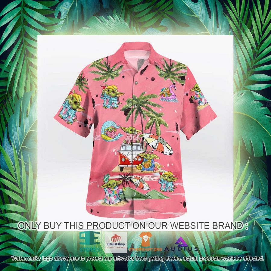 baby yoda summer time pink hawaii shirt shorts 13 25025