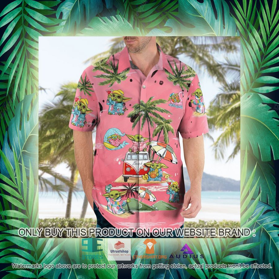 baby yoda summer time pink hawaii shirt shorts 16 97966