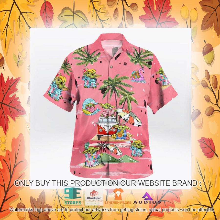 baby yoda summer time pink hawaii shirt shorts 19 73455