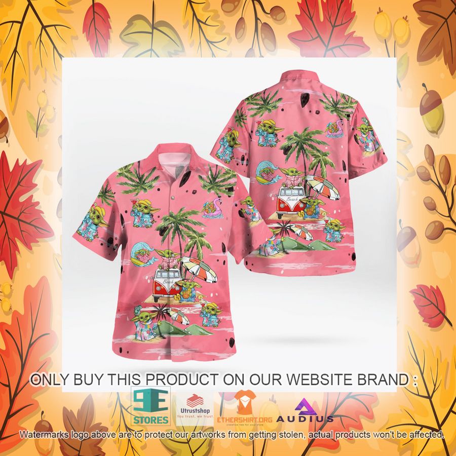 baby yoda summer time pink hawaii shirt shorts 20 24631