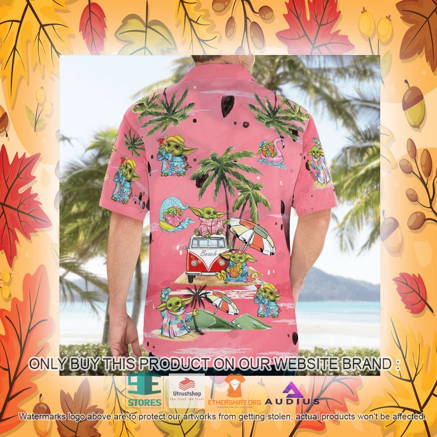 baby yoda summer time pink hawaii shirt shorts 21 78635