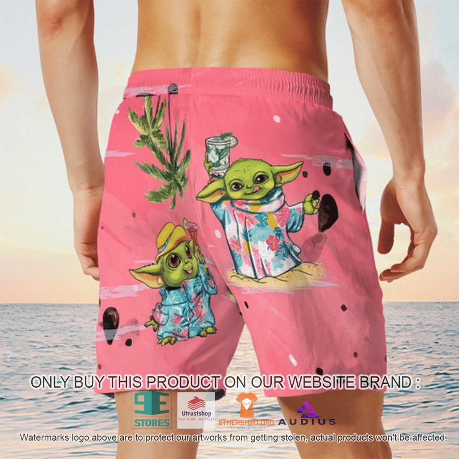 baby yoda summer time pink hawaii shirt shorts 6 98168